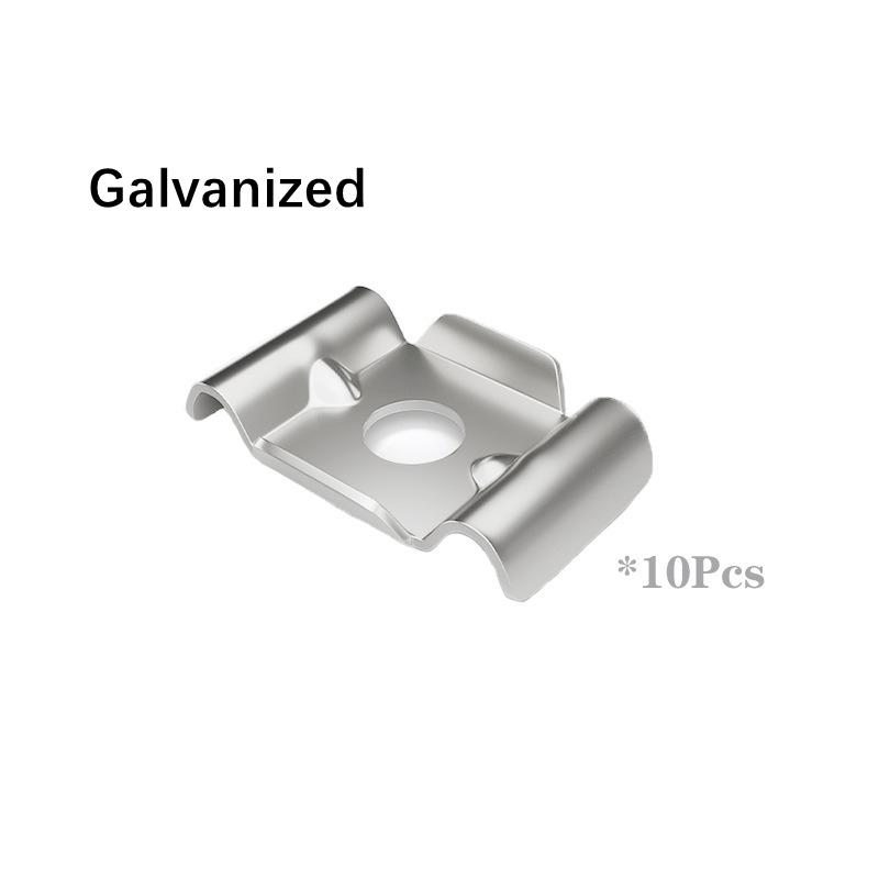 Fence Attachment Clamps 10X Stainless Steel Mesh Fence Bracket Holder Anti-theft Design Barrier Attachment Fixing Metal Bracket