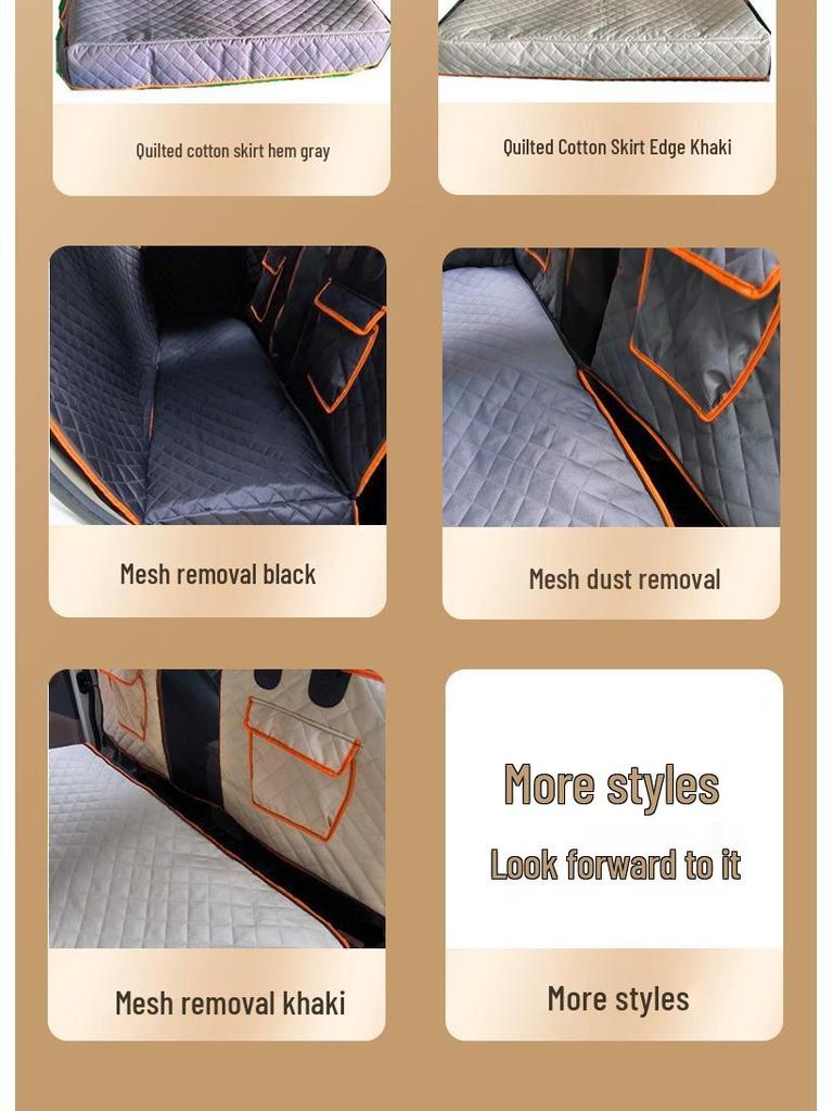 Quilted Thickened Pet Car Seat Cover - Protective Rear Seat Mat for Dogs