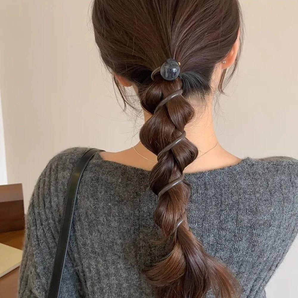 Vintage Ball Heart Ponytial Holder Hair Tie Straight Hair Rope Ponytail Headband  For Women Girls