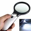3Led Light 45X Handheld Magnifier Reading Magnifying Glass Lens Jewelry Loupe