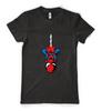 Marvellous Hanging Spiderman Superhero Web Personalised Unisex Kids T Shirt