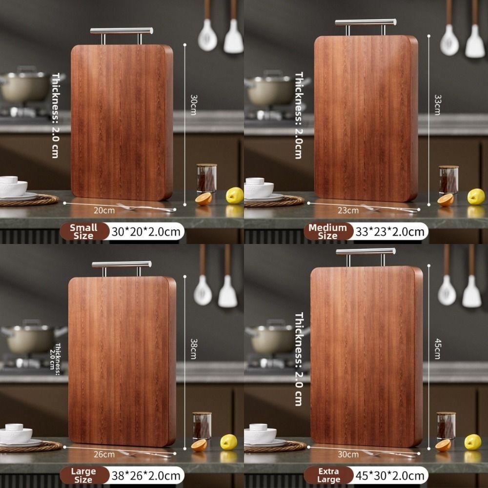 Ebony Wooden Cutting Board Double-sided Antibacterial Fruit Vegetable Chopping Board Anti Mold Cutting Board Mats Household