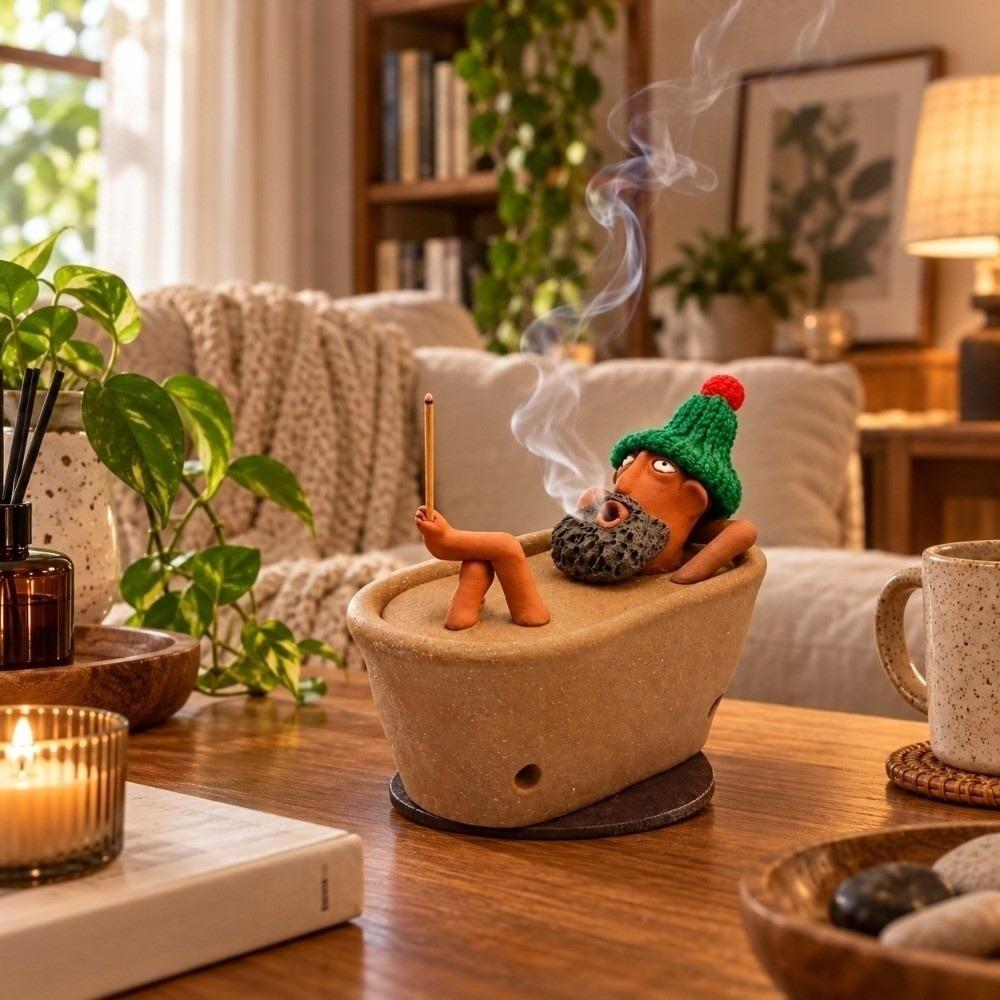 Creative Bathtub Incense Holder Funny Aromatherapy Incense Holder Incense Stick Burner Gift