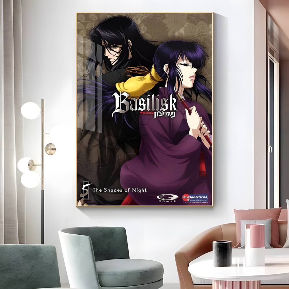 1pc Popular Anime Basilisk Poster Sticker Print Waterproof Wall Art For Living Room Bedroom Home Decor