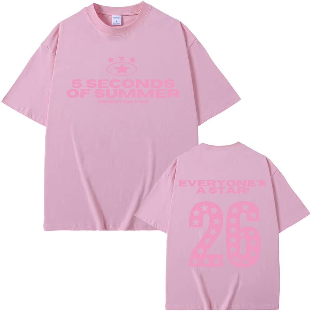 5 Seconds Of Summer Everyones A Star Merch TShirts Unisex Unisex Harajuku Gothic High Street TShirt Pure Cotton Top Fan Gift