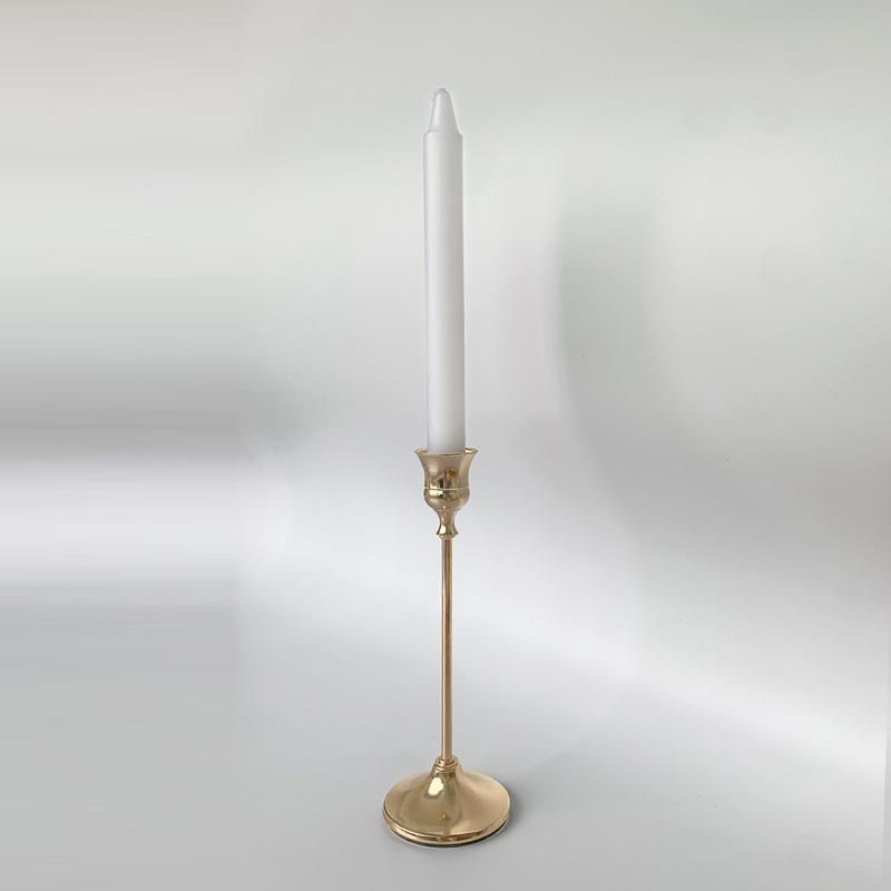 Europejski Złoty Świecznik z Kutego Żelaza - Luksusowy Romantyczny Dekor na Kolację przy Świecach