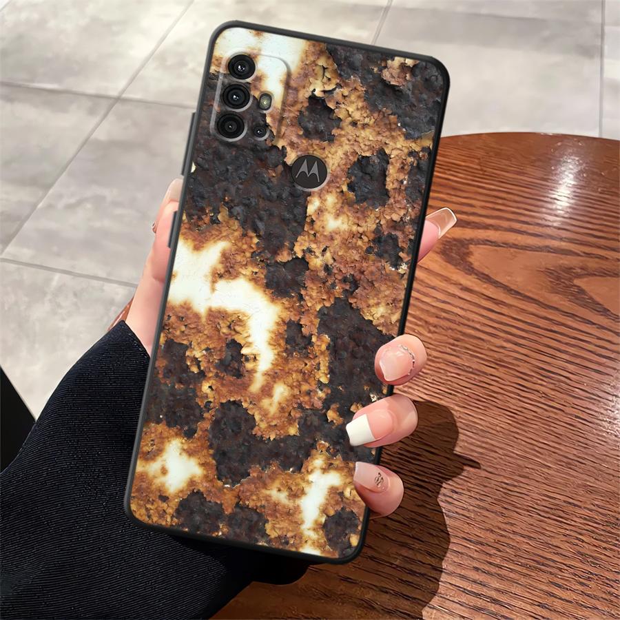 Retro Rust Design Case for Moto Edge 20 30 S30 Pro X30 Pro Soft Back Phone Cover