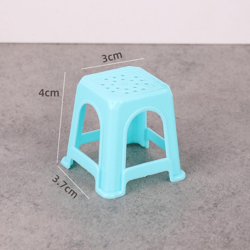 Miniature Dollhouse Stool Chair Toy - Playhouse Accessory