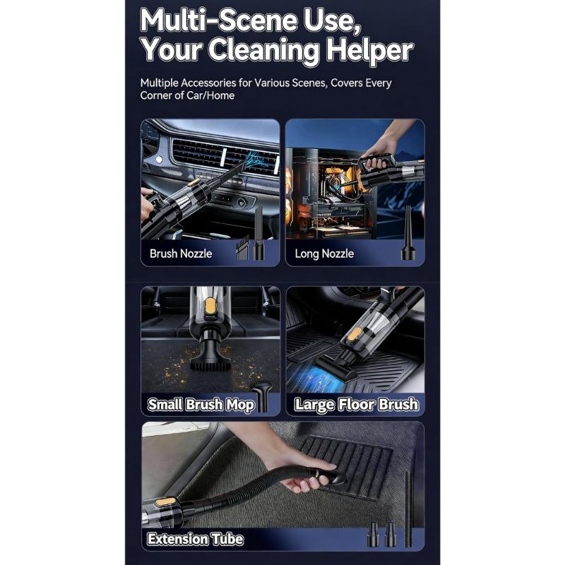 Vacuum Cleaner Cordless Vacuum Brushless Motor Car Vacuum Cleaner 17000PA Portable Cleaner Rechargeable Air Duster