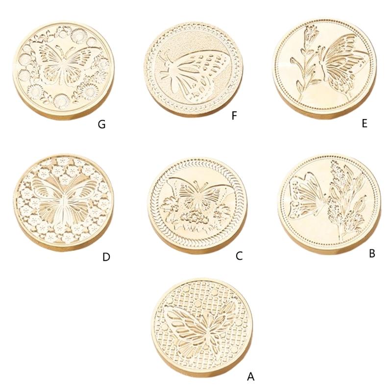 Wachssiegelstempel Messing Schmetterling Serie Siegelwachsstempel für Umschlag Hochzeitseinladungskarte Scrapbooking Dekorationen