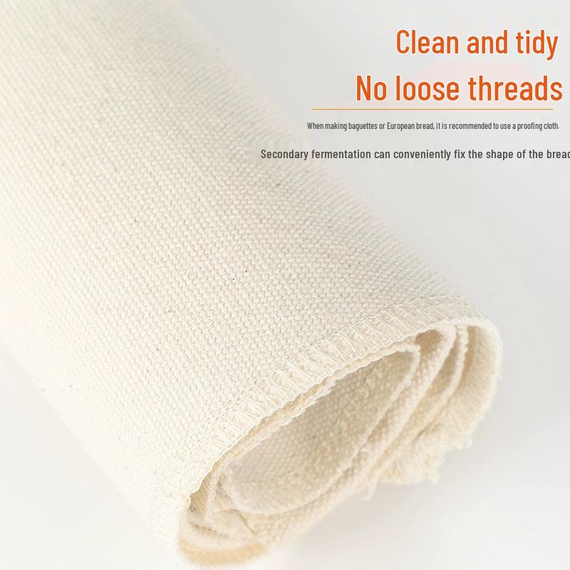 European Baguette Fermentation Cloth - Pure Cotton Linen Dough Mat for Bread and Mantou Baking.