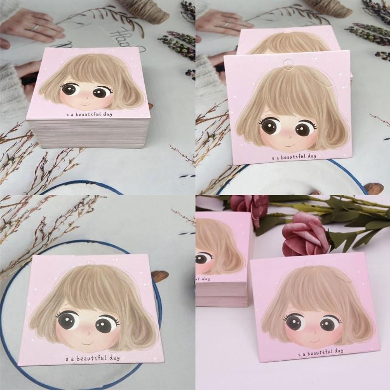 100 Pieces Hairband Packing Paper Cards Cardboard Hair Accessory Holder Hair Accessory Cards Kraft Paper Material