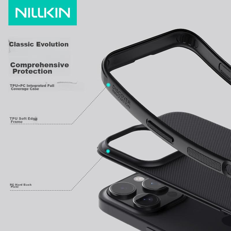 IPhone 16 Pro Max Case, Full Protection, Matte Anti-Slip Airbag Shockproof Anti-Fingerprint Slim Simple Hard with Soft Edges, Shield Pro Black