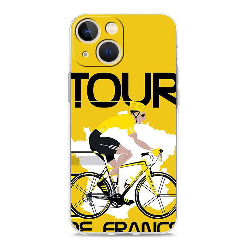 Phone Case For iPhone 17 Air Cases iPhone 16 15 12 13 14 Pro Max SE 7 8 Plus iPhone11 Clear Soft Cover France Bicycle Exercise