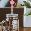 6Pcs Silicone Straw Cover Cap Cartoon Cute Straw Plugs Leak-Proof Pull Out Design Drinking Tube Tips Outdoor Activities