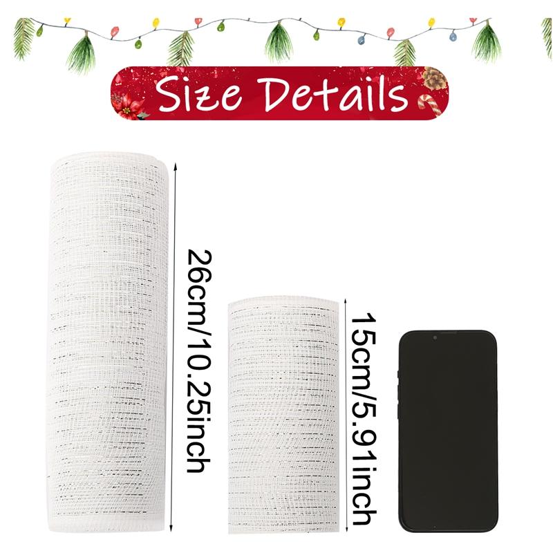 Christmas Crystal Gauze Ribbons 2026 Christmas Tree Decorations for Home Door Wreaths Navidad Noel Gifts Happy New Year 2026