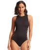 SEAFOLLY Seafolly Sukienka z wieloma paskami i wysokim dekoltem (10791-942)