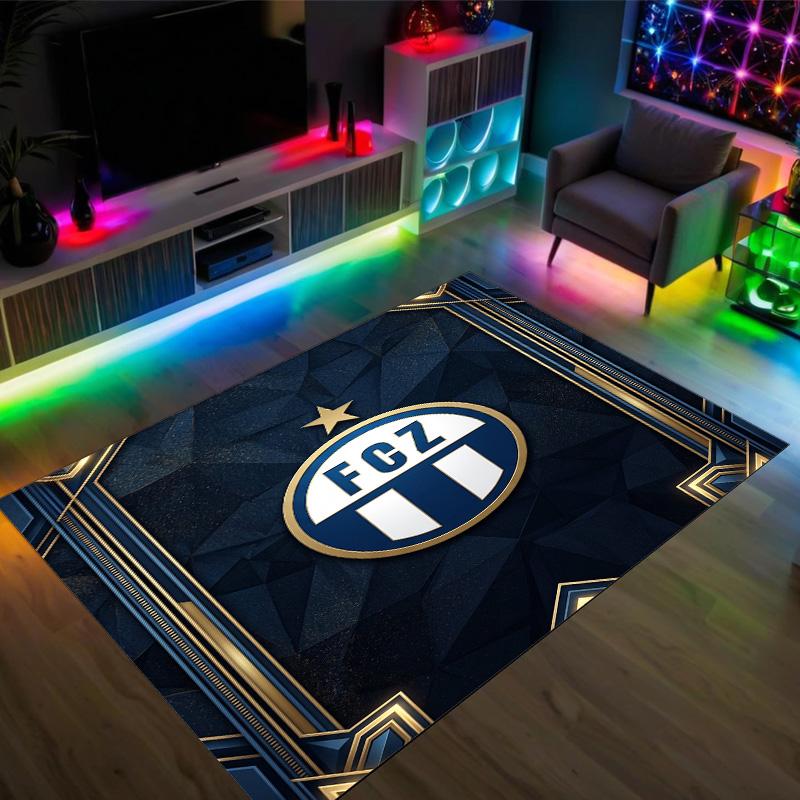 Tappeto in Velluto di Cristallo Design FC Zürich Accogliente Non?Tappeto Stampato Antiscivolo per Camera da Letto Soggiorno Ingresso