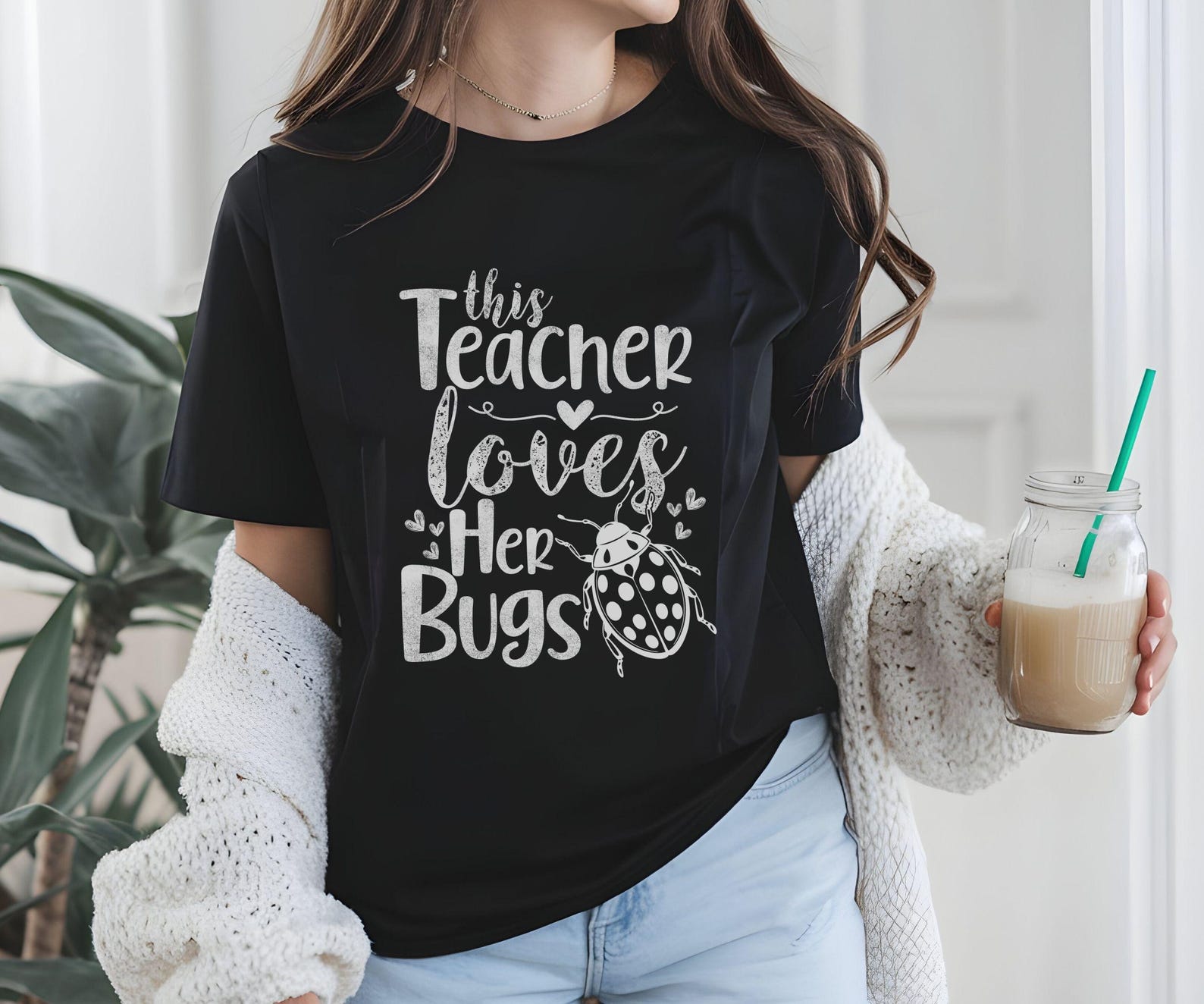 This Teacher Loves Her Bugs Ladybug Valentines Day, teacher valentine shirt, ladybug Valentine tee, teacher ladybug lover, ladybug classroom S