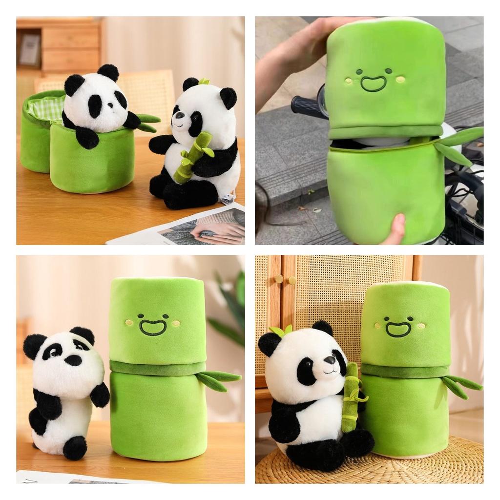 Authentic Panda Plush Toy With Bamboo Perfect Souvenir From China!