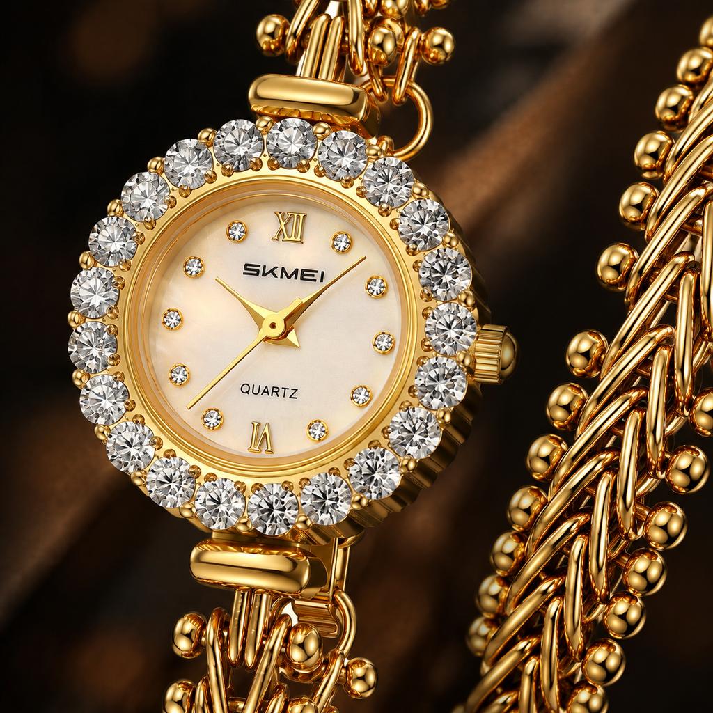 SKMEI 2729 Luxury Women's Quartz Watches Elegant Women Fashion Wristwatch Mujer Regalos 3Bar Waterproof Clock Casual Wear Style