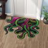 Octopus Themed Area Rug Durable Throw Carpet Absorbent Floor Mat Welcome Doormat Decor Bathroom Mat Home Deco