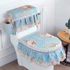 3pcs/Set Toilet Seat Cover Toilet Water Tank Cover Closestool Dust Covers Toilet Seat Cushion Detachable Toilets Cover Cloth