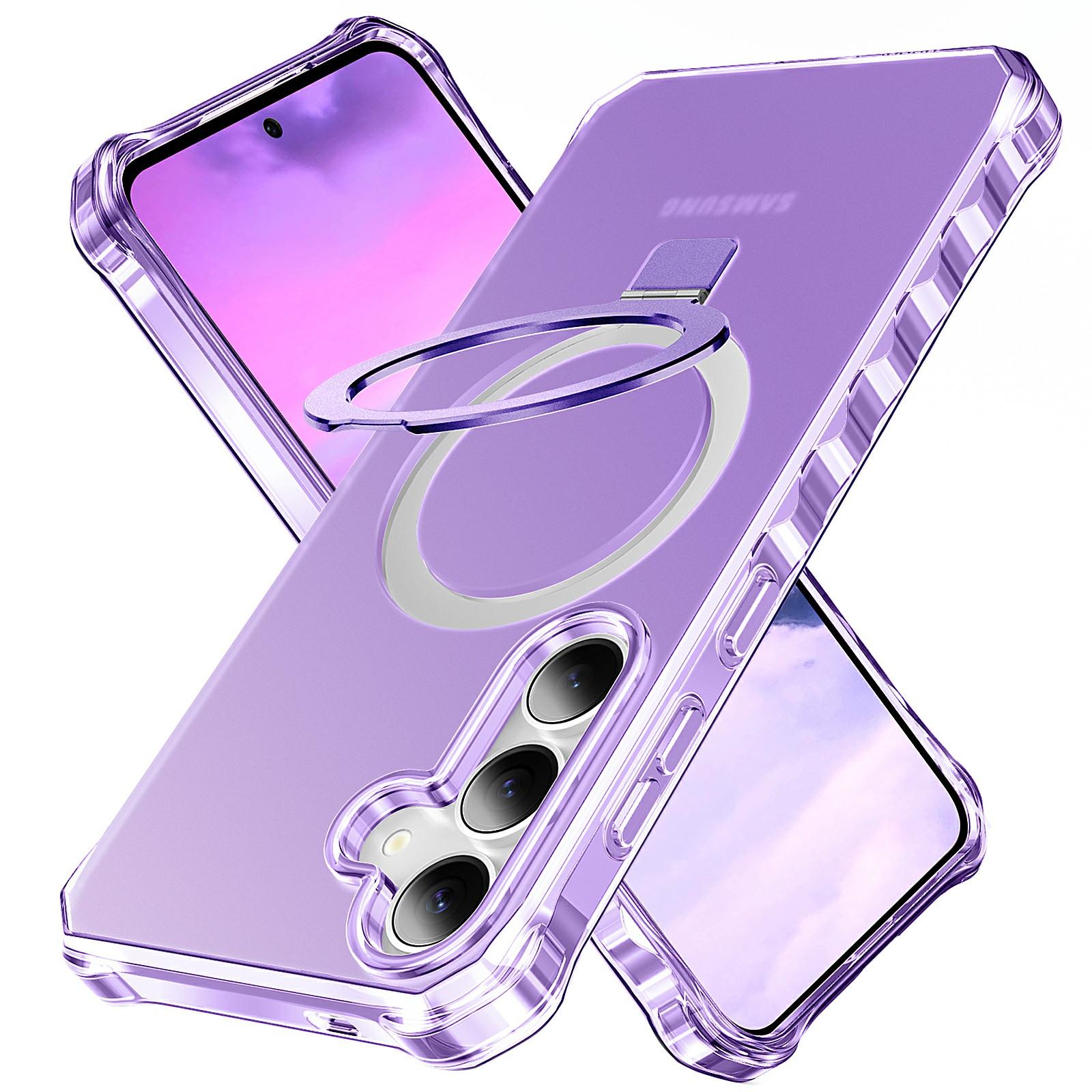 For Samsung Galaxy S26+ Magnetic Case Matte Kickstand Hybrid Phone Cover Small Wavy Edge