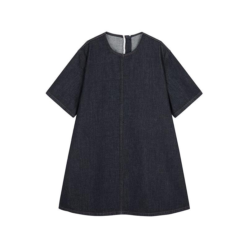 JNBY 2025 Summer Washed A-line Short Sleeve Dress