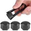 20 Pcs Car Wheel Nut Caps 19mm Auto Hub Screw Cover Black Plastic Anti Dust Car Wheel Nut Bolt Covers Tire Accessories Lug Nuts