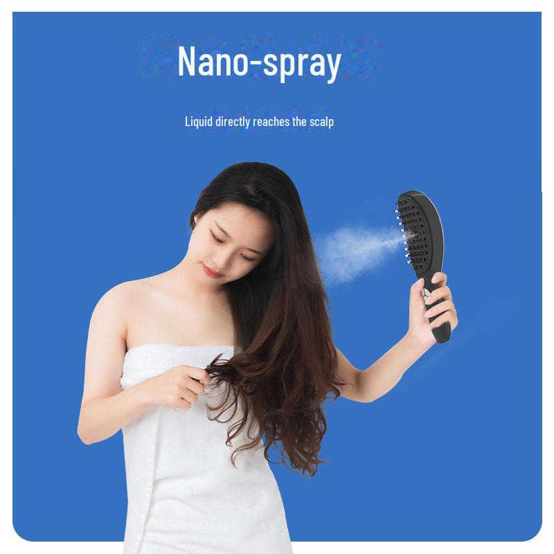 Elektrický masážní přístroj na pokožku hlavy s červeným světlem a hřeben pro růst vlasů s esenciálními oleji