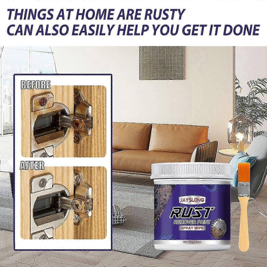Effective Rust Remover Paint - Fast-Acting Metal Rust Removal & Long-Lasting Protective Coating for Tools, Vehicles & Outdoor Furniture, 126g