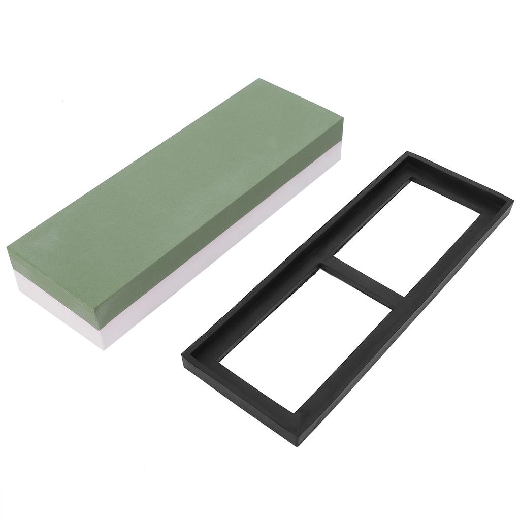 Knife Sharpener Stone White Fused Alumina Home Double Sided with Base 1000 4000 Mesh