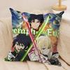 SSeraph Of The End Cushion Cover Silky Short Plush Invisible Zipper Dustproof Sofa Pillow Case For Home Decor