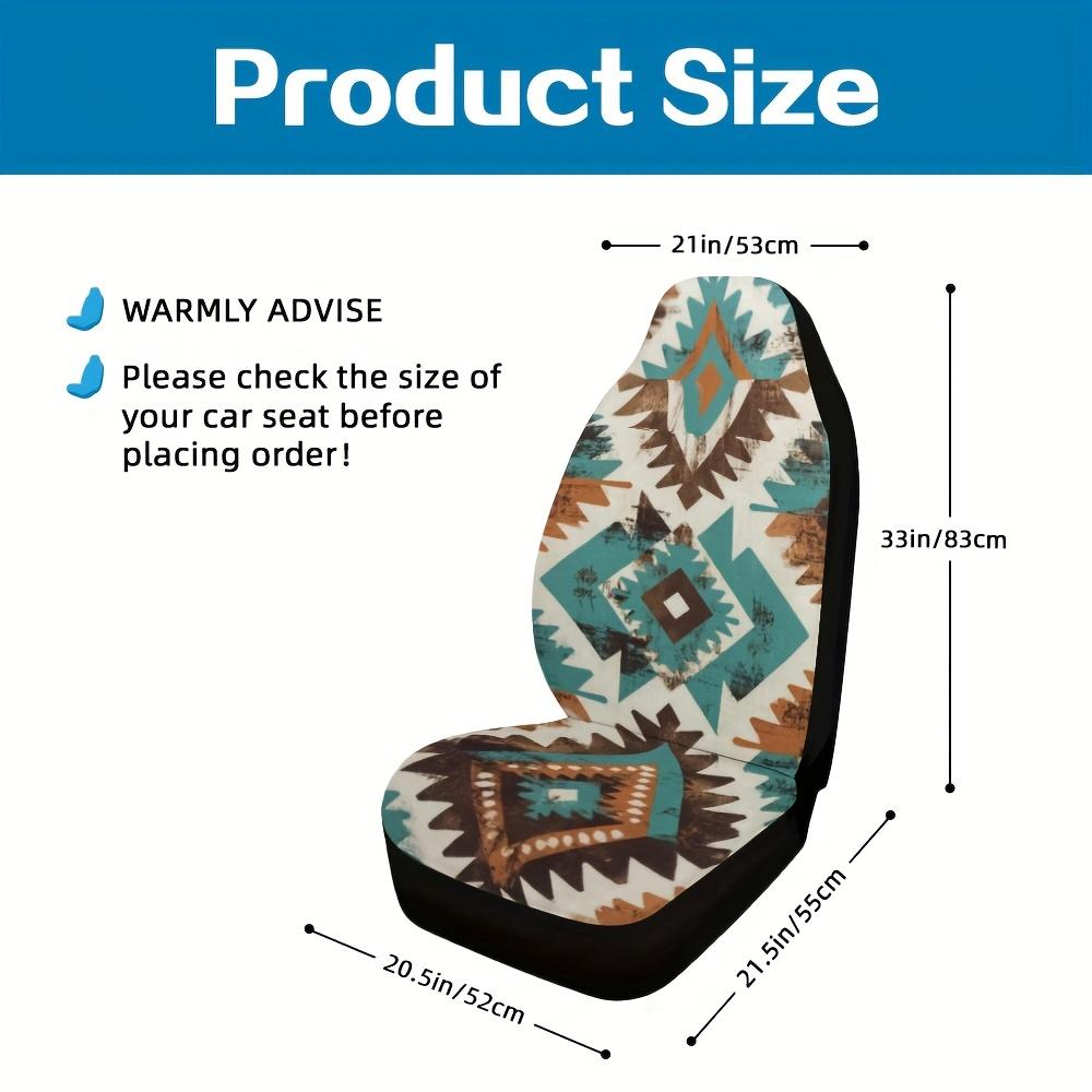 2pcs, Aztec Art Pattern Car Seat Covers, Soft And Easy To Install, Universal Fit For Front Seats, Perfect For Comfortable Drivin