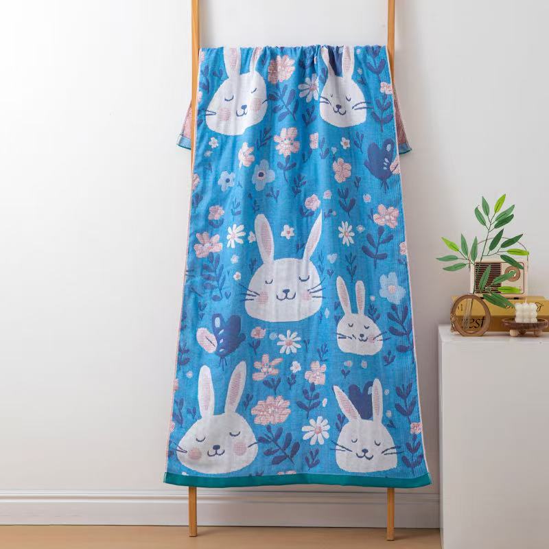 Pure Cotton Gauze Bath Towel Adult Men And Women Plus 80/160 Dirt-Resistant And Water-Absorbing Soft Cotton Quick-Drying Gauze Bath Towel