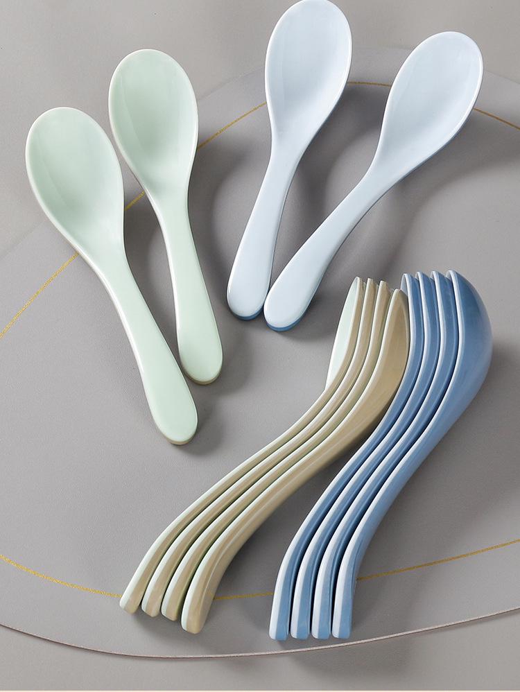 Xiangyuanmei Colorful Melamine Soup Spoon - Restaurant & Hotel Stirring Spoon, Imitation Porcelain, Plastic, for Hot Pot