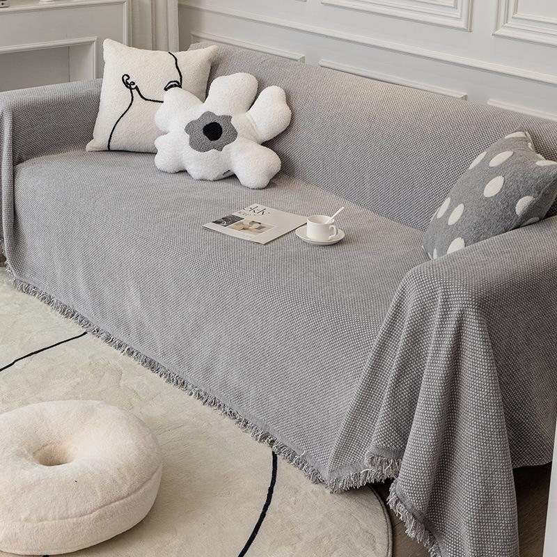Anti-Scratching Sofa Cover Towel Chenille Double-Sided Available Sofa Towel Chenille Sofa Cover Cloth