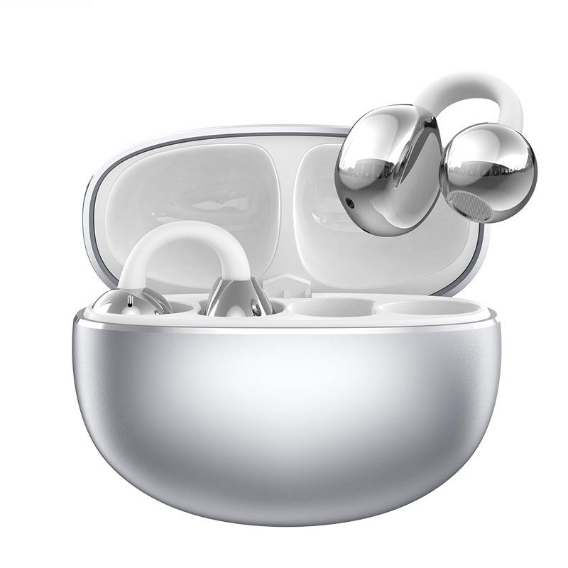 BH18 Low Power AI Dual Ear Clip Ear-Hook Bluetooth 5.3 Earphones with Digital Display