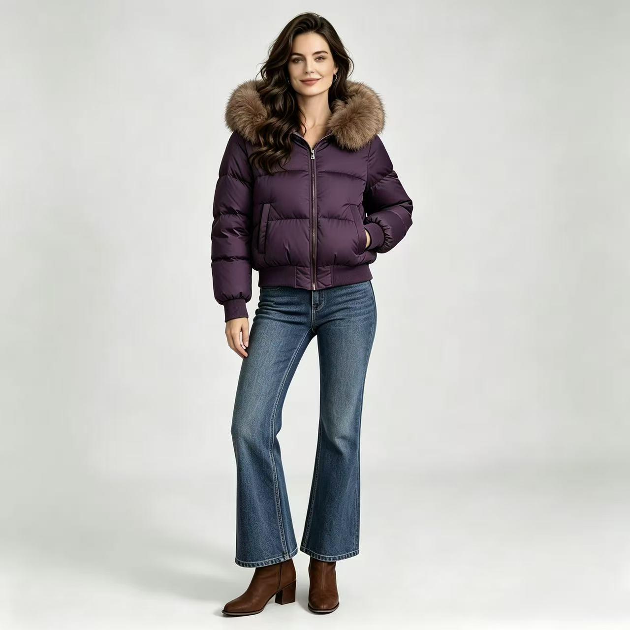 European & American Design Hooded Fur