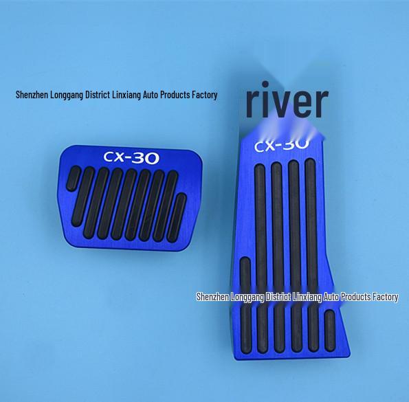 Pour Mazda 3 & CX-30: Ensemble de Pédales Antidérapantes en Alliage d'Aluminium Non Perforé (Accélérateur et frein)