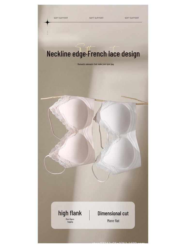 Original Seamless Lace Underwear for Women: Comfortable, Anti-Sagging, Small Chest Support with a Beautiful Vest-Style Back.