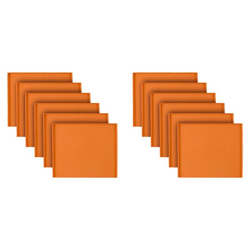 A84X-12X Silicone Dehydrator Trays For Making Fruit Leather, Non Stick Dehydrator Trays With Raised Edge Reusable Mats