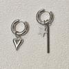 Long Heart Star Pendant Earrings Jewelry