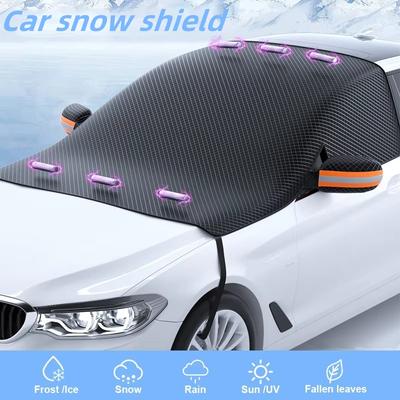 Universal Suv Snow Protector Universal Car Windshield Snow Cover With Magnets Premium Oxford Cloth Frost Protection For Winter