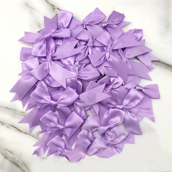 50 Adet Saten Kurdele Fiyonklar 3.3" El Sanatları Fiyonkları Hediye Paketleme Düğün Dekoru Dikiş Scrapbooking DIY El Sanatları Saç Aksesuarları