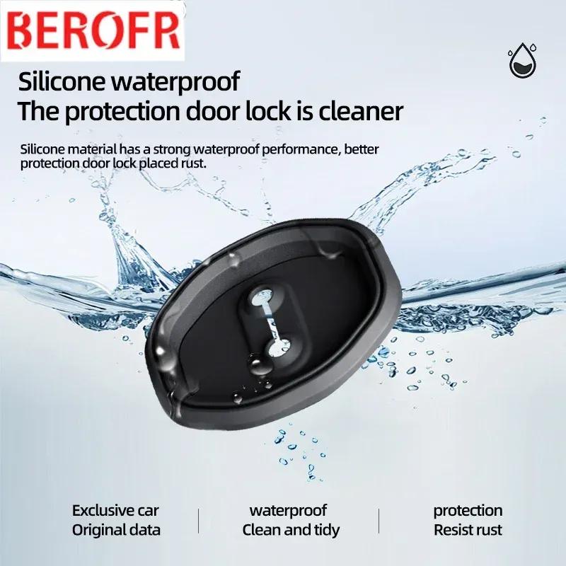 4pcs Absorber Silicone Car Door Lock Buckle Anti-collision Protective Cover For Chevrolet Cruze Lova Rv Trax Monza Malibu Blazer
