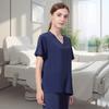 1Pc Nurse Doctor Dental Surgery Salon Spa Polyester Fiber Solid Color Medical Uniforms Hospital Isolation Gown Workwear