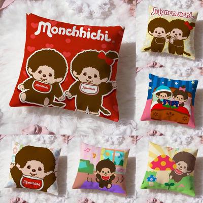 Kreslený potah na polštář M-Monchhichi Prémiové pohodlí Oboustranný potah na polštář - Design Dva v jednom pro jakoukoli místnost a interiér auta