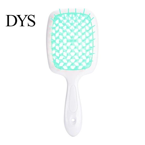 Ergonomic Grip Hair Brush Detangling Hollow Handle Scalp Massage Women Girls Wet Mesh Design Dry Long Curly Fluffy Styling Comb Hairdressing Tool And